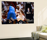 Miami  FL - June 21:  Miami Heat and Oklahoma City Thunder Game Five  LeBron James and Kevin Durant