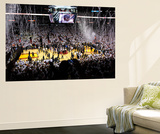 Miami  FL - June 21:  The Miami Heat celebrate with their fans after they won 121-106