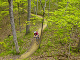 Mountain Biking at Brown County State Park in Indiana  Usa