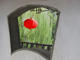 Window and Red Lantern in the Long Corridor Along the Grand Canal  Xitang  Zhejiang  China