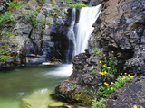 Rockwell Falls in the Two Medicine Valley of Glacier National Park  Montana  Usa