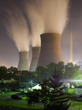 Towers Above Homes Along Kanawha River  John E Amos Power Plant  Winfield  West Virginia  Usa