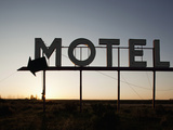 Motel Sign at Sunrise on Spring Morning in High Desert  Coulee City  Washington  Usa