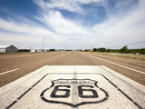 Route 66 Marker on Highway  Tucumcari  New Mexico  Usa
