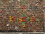 Gum Wall at Pike's Place Market in Seattle  Washington  Usa