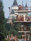 Bathers Enjoying the Mineral Water at the Bojnice Spa
