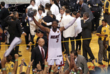 Miami  FL - June 21:  Miami Heat and Oklahoma City Thunder Game Five  Dwyane Wade
