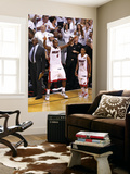 Miami  FL - June 21:  Miami Heat and Oklahoma City Thunder Game Five  LeBron James and Mario Chalme