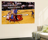 Miami  FL - June 21:  Miami Heat and Oklahoma City Thunder Game Five  Chris Bosh and Serge Ibaka