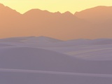 Gypsum Sand Dunes of San Andres Mountains at White Sands National Monument
