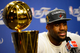 Miami  FL - June 21:  Miami Heat and Oklahoma City Thunder Game Five  LeBron James