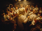 Wedding Guests Dance at a Celebration That Will Last Several Days