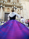 Traditional Dancing Outside the 13th Century Iglesia Y Convento Del Carmen  Valencia  Spain