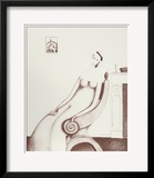 Woman with Book (Sepia)