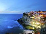 Azenhas Do Mar at Night  Near Sintra  in Front of the Atlantic Ocean Portugal