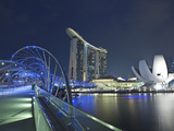 Marina Bay Sands Hotel and Helix Bridge  Singapore