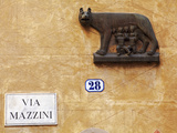 Italy  Veneto  Verona  Western Europe  the Symbol of Rome  on a Wall Named after Statesman Giuseppe