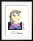 Buste de Femme au Foulard Mauve