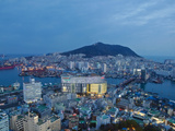 Korea  Gyeongsangnam-Do  BUSAn  View of Harbour and Lotte Tower from BUSAn Tower