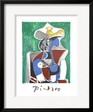 Buste au Chapeau Jaune et Gris