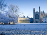 UK  England  Cambridgeshire  Cambridge  the Backs  King's College Chapel in Winter