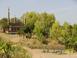 Malawi  Women Draw Water from a Well in Front of a Mosque in Central Malawi