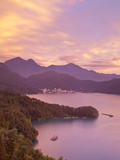 Taiwan  Nantou  View of Sun Moon Lake at Sunset