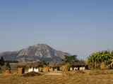 Malawi  Dedza  Grass-Roofed Houses in a Rural Village in the Dedza Region