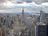 Midtown Skyline with Empire State Building from the Rockefeller Center  Manhattan  New York City  U