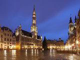 The Town Hall (French: Hôtel De Ville)  of City of Brussels Is a Gothic Building from Middle Ages L