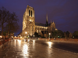 The Famous Cathedral of Notre Dame in Paris after the Rain  France