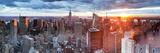 Manhattan View Towards Empire State Building at Sunset from Top of the Rock  at Rockefeller Plaza  