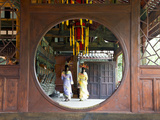Women in Traditional Chinese Dress  Wuhou Temple  Chengdu  Sichuan  China