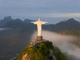 Statue of Jesus  known as Cristo Redentor (Christ the Redeemer)  on Corcovado Mountain in Rio De Ja