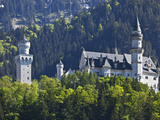 Neuschwanstein Castle Viewed from the Village of Schwangau  Bayern  Germany