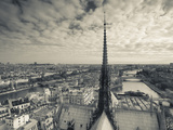 France  Paris  View of the Seine River and City from the Notre Dame Cathedral