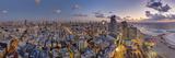 Israel  Tel Aviv  Elevated Dusk View of Beachfront Hotel