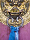 Mongolia  Ovorkhangai  Kharkhorin  Erdene Zuu Monastery  Door Knocker on Temple Door