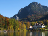 Neuschwanstein Castle Ans Lake Alpsee  Allgaeu  Bavaria  Germany