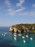Elevated View over Cala Macarelleta Bay  Menorca  Balearic Islands  Spain