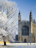 UK  England  Cambridgeshire  Cambridge  the Backs  King's College Chapel in Winter