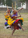 Dancers Perform Shazam Tam  Dance of the Four Stags Outside Punakha Dzong  Dance Commemorates the S