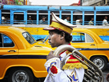 Member of a Music Band Streets of Kolkata India
