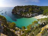 Elevated View over the Beach of Cala Macarelleta  Menorca  Balearic Islands  Spain
