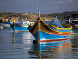 Malta  Europe  Colourful Traditional Maltese Boats known Locally as 'Luzzu' in the Village of Marsa