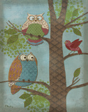 Fantasy Owls Vertical II