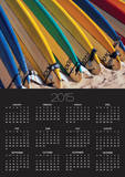 Row of Surfboards at Beach