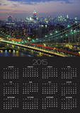 Manhattan Bridge and Skyline at Night