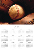 Old Baseball in Glove