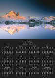 Aiguilles de Chamonix and and Mont Blanc reflected in Lac Blanc at sunset